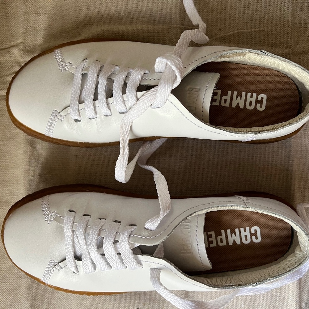 Camper White Sneakers with gum sole